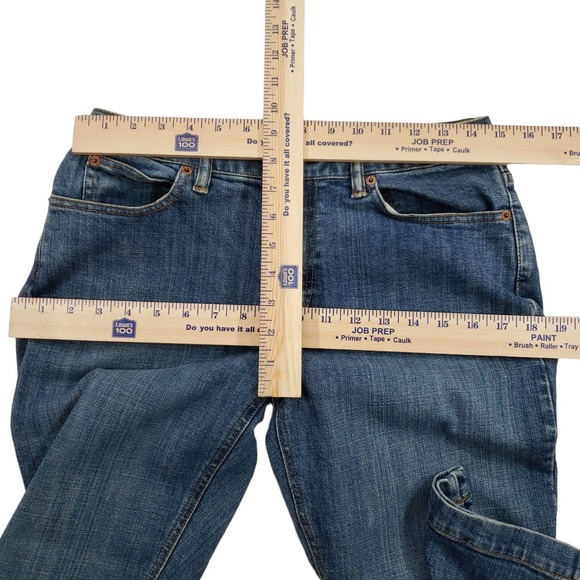 Vtg Gap Boot Cut Capris Jeans 10 Womens Blue Stretch Y2K - Picture 3 of 10